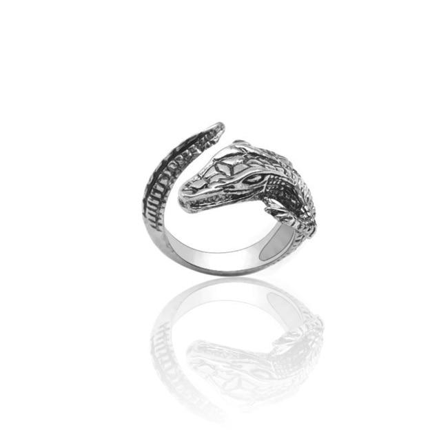 Bague Crocodile - Silver / Ajustable - STREETWEAR STYLE