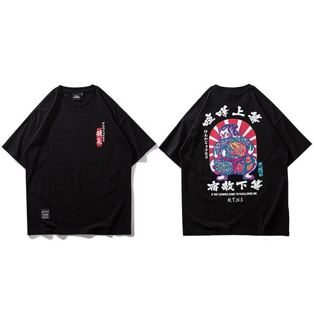 T-shirt Hidesaburō imprimé - A701903 Black / M - STREETWEAR STYLE