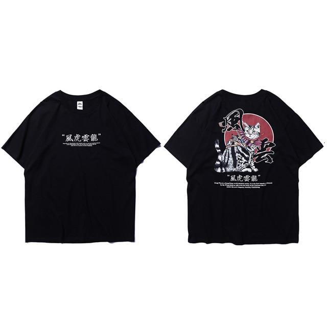 T-shirt Hidetoshi imprimé - A94D448 Black / M - STREETWEAR STYLE