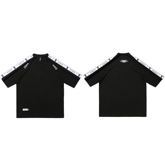 T-shirt Hideyoshi à bandes - A968803 Black / S - STREETWEAR STYLE