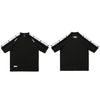 T-shirt Hideyoshi à bandes - A968803 Black / S - STREETWEAR STYLE