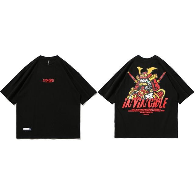 T-shirt Hidejirō imprimé - A968816 Black / S - STREETWEAR STYLE