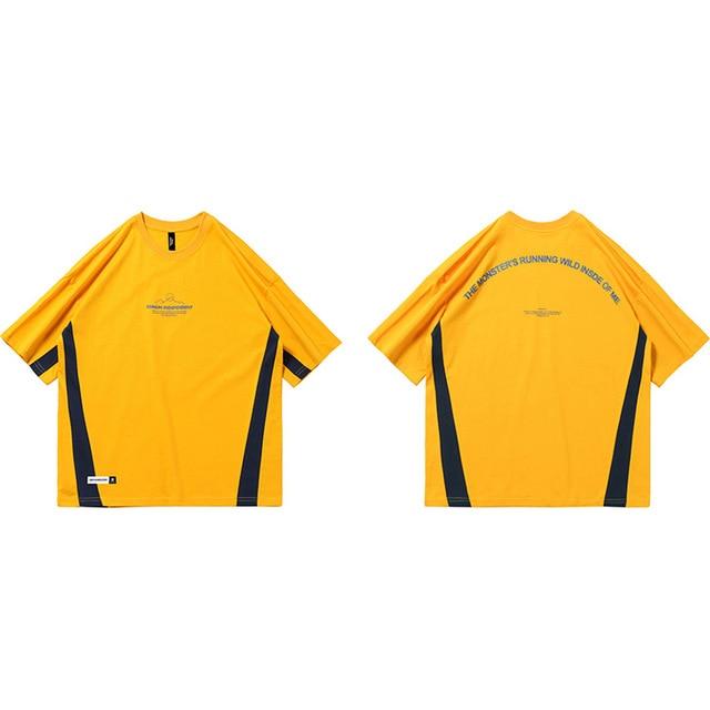 T-shirt Hideki imprimé - A968856 Yellow / S - STREETWEAR STYLE