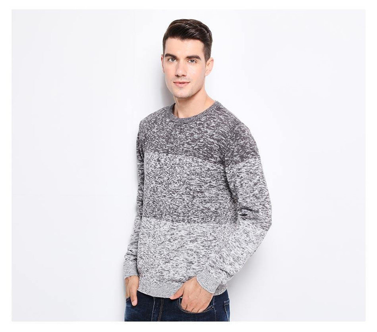 Pull en tricot à motif patchwork 3 tons