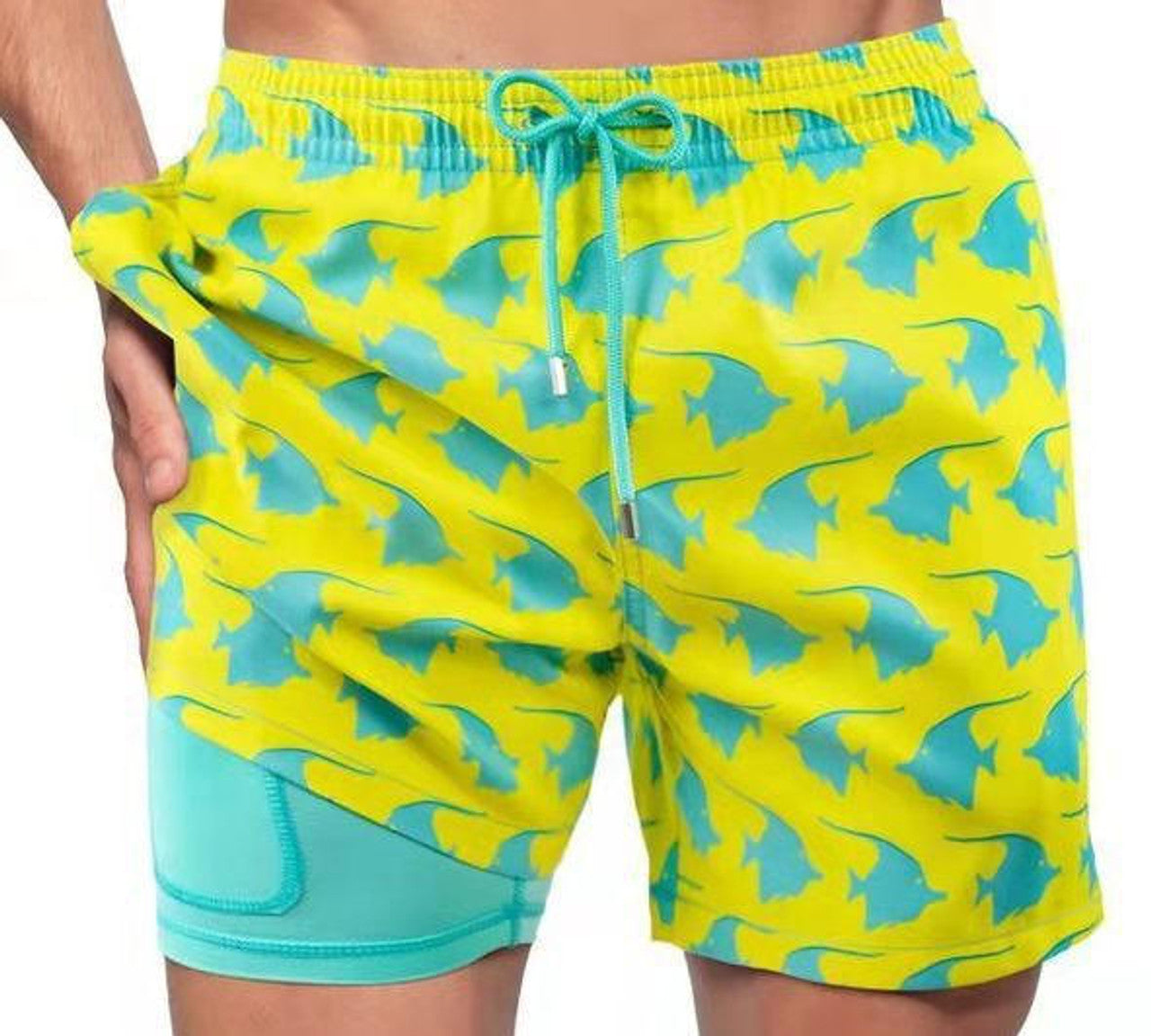 Short de plage avec doublure