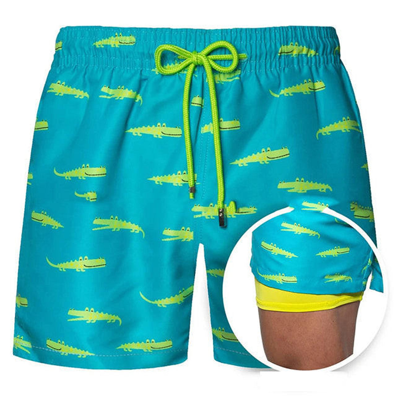 Short de plage avec doublure