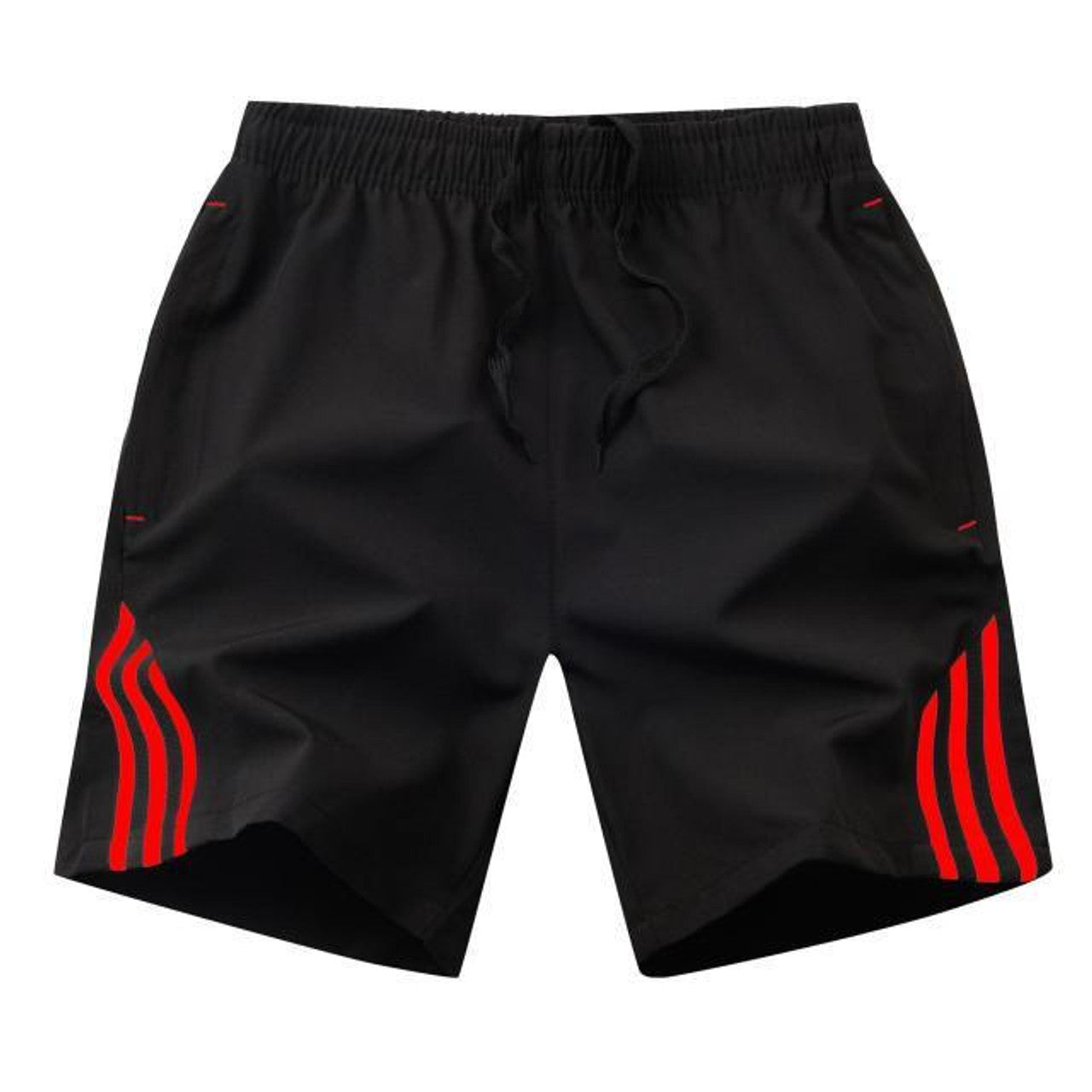 Short de Sport Noir à Rayures