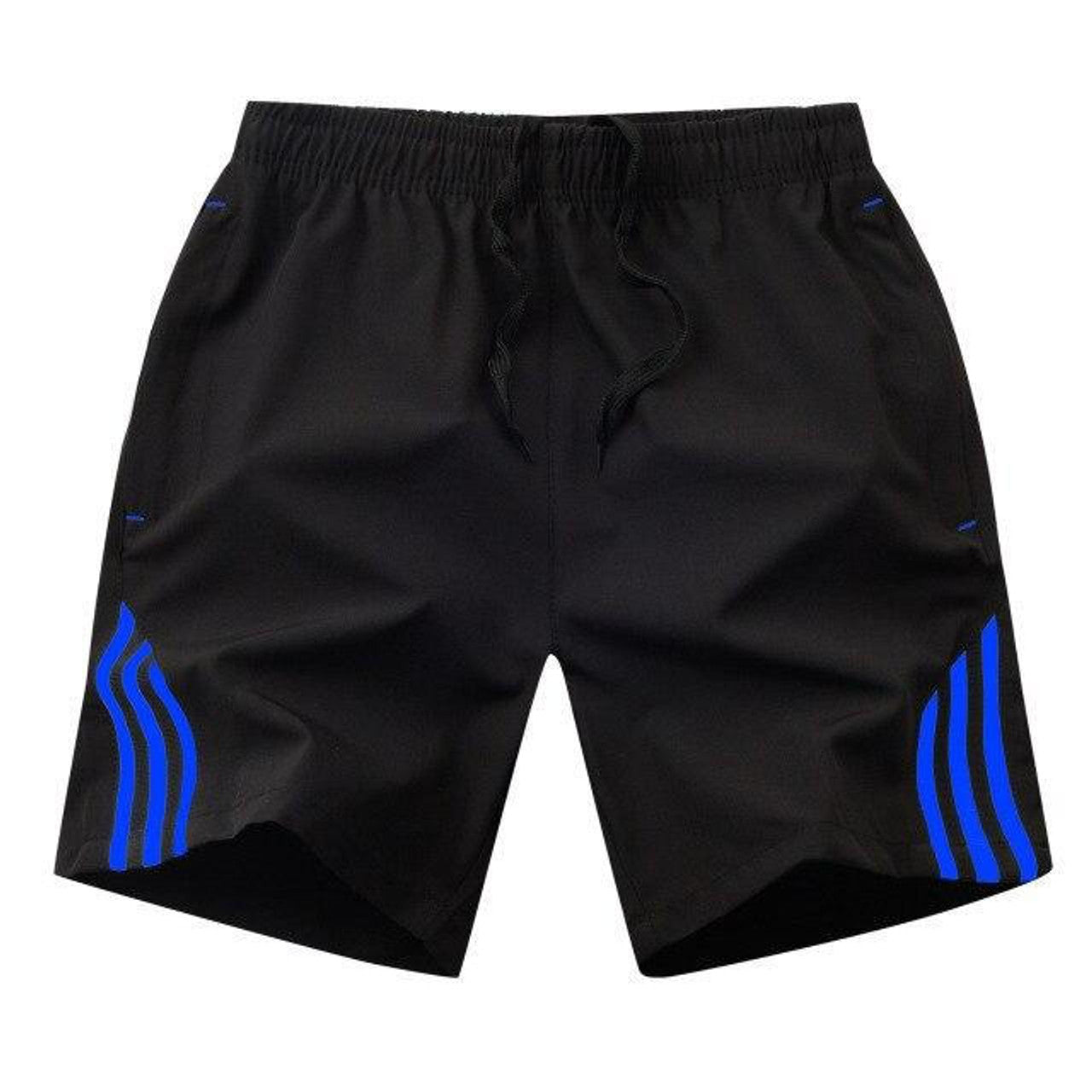 Short de Sport Noir à Rayures