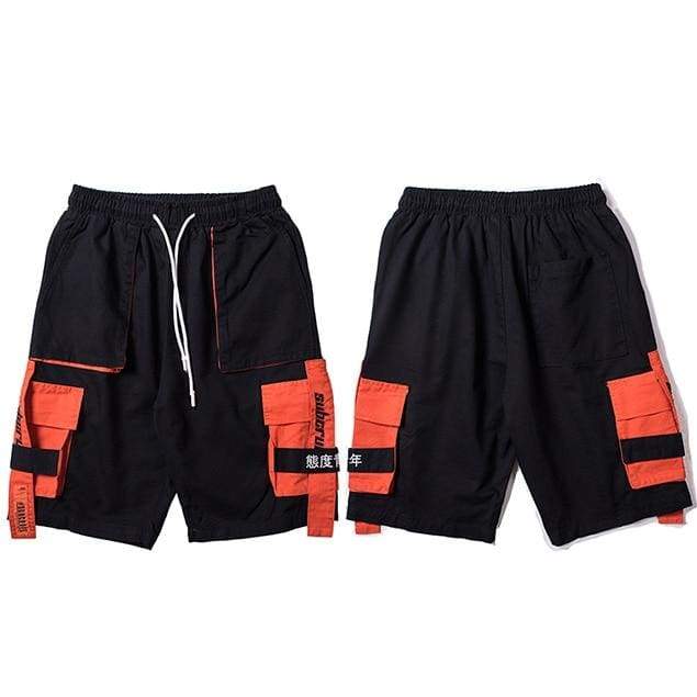 Short Patchw - Orange / M - STREETWEAR STYLE