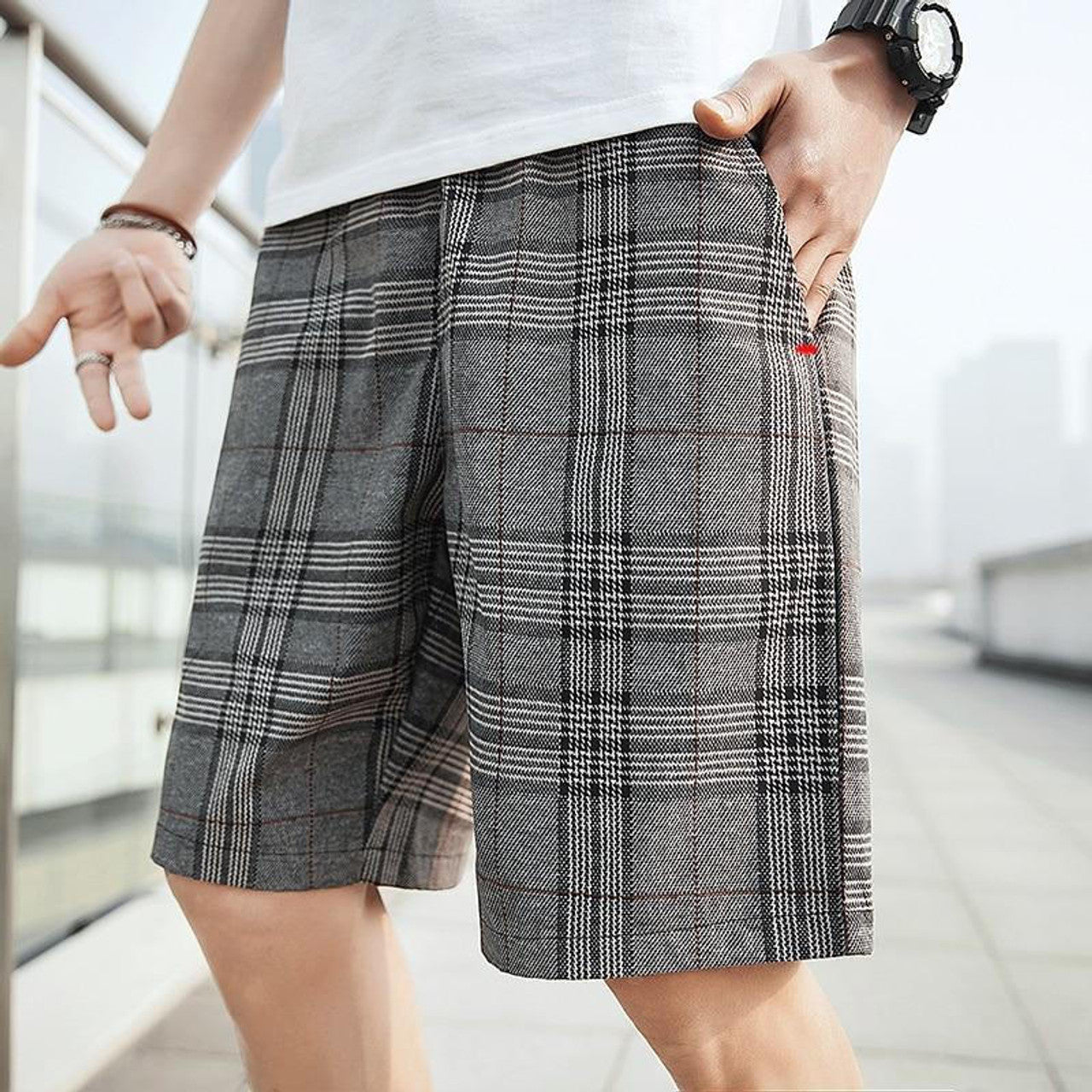 Shorts Casual à Bandes