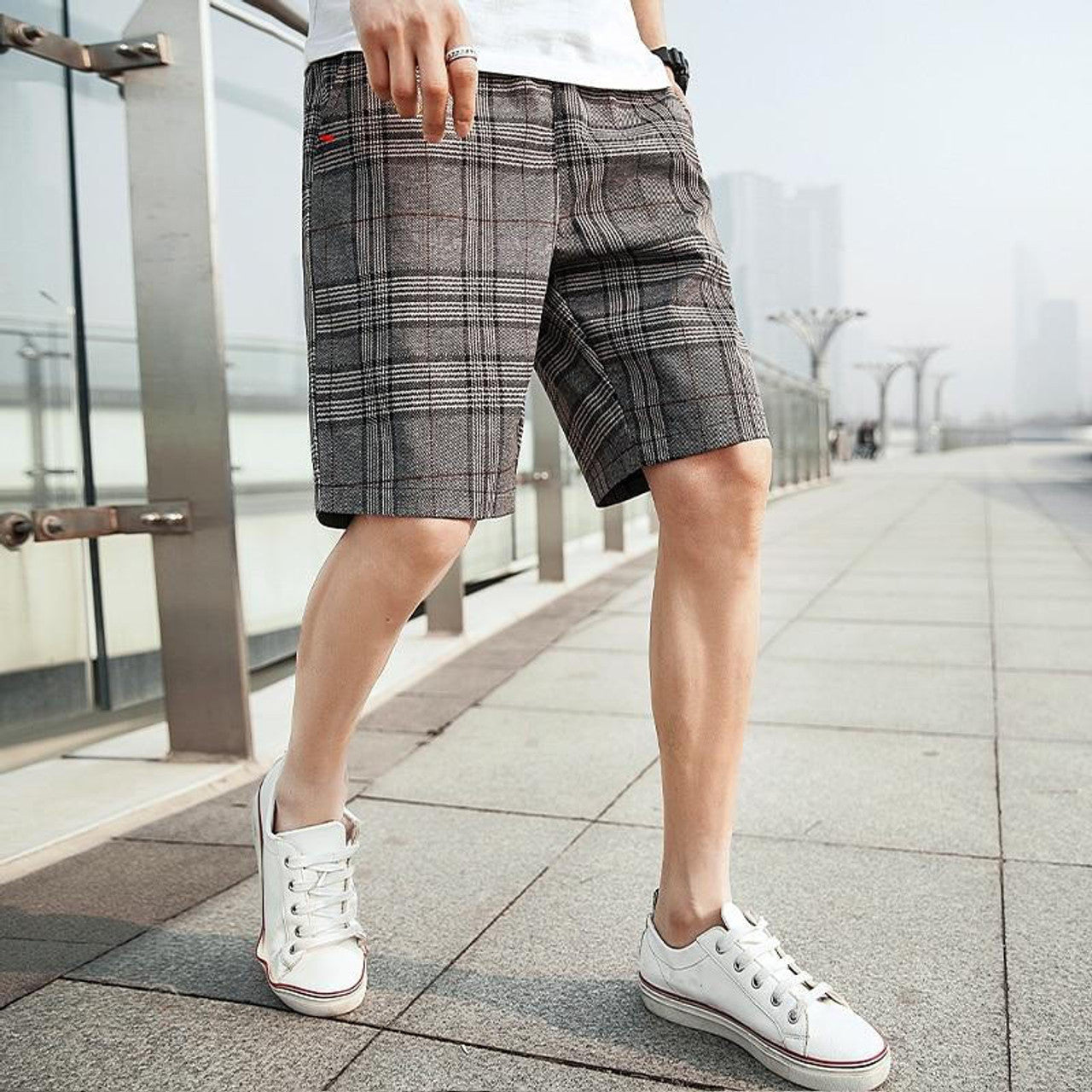 Shorts Casual à Bandes