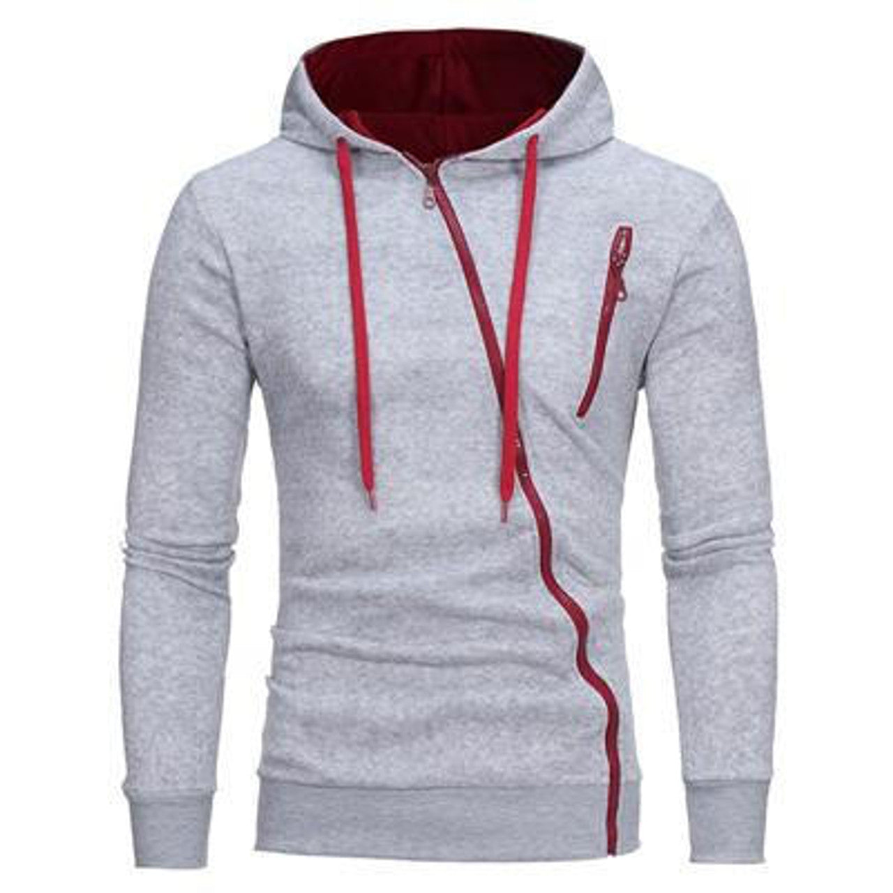 Sweat sportif à fermeture zippée oblique