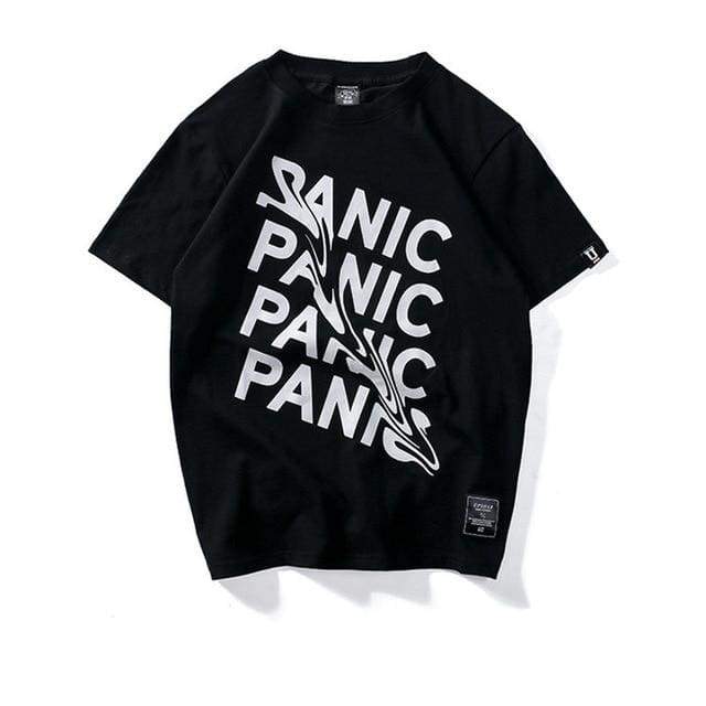 T-Shirt Imprimé Panic - Noir / S - STREETWEAR STYLE