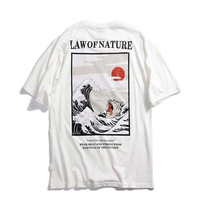 T-shirt Naoki - White / M - STREETWEAR STYLE